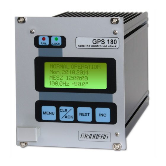 Meinberg GPS180 Manual