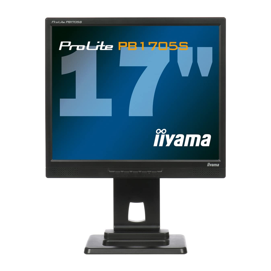 IIYAMA ProLite PB1705S Manuals