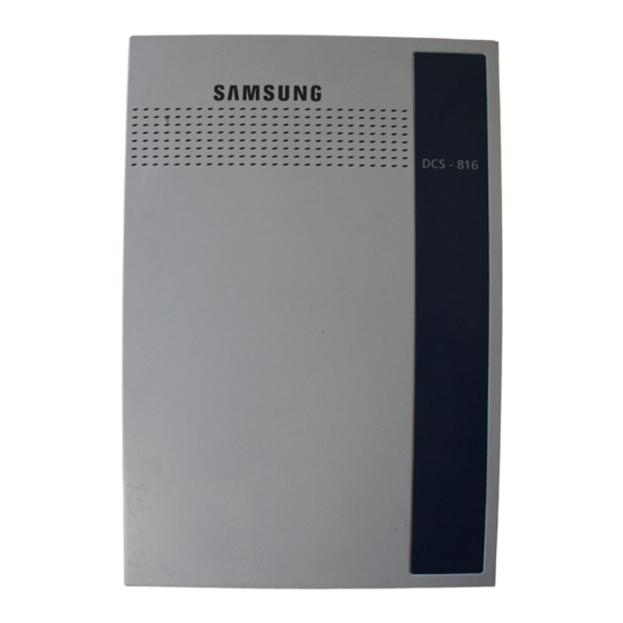 Samsung DCS 816 Installation Manual