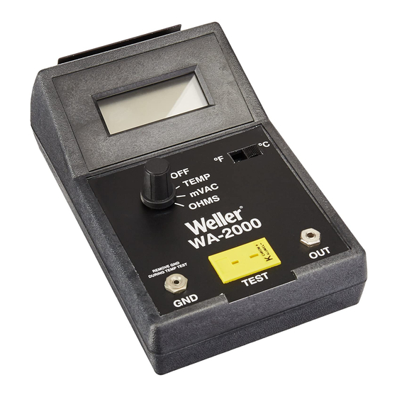 Weller WA2000 Instruction Manual