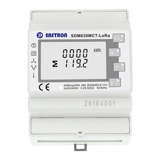 Eastron SDM630MCT-RC Phase Energy Meter Manuals