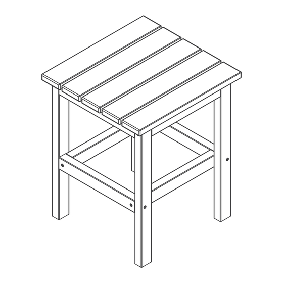 TANGENTWOOD DUROGreen CLASSIC SIDE TABLE Assembly Instructions Manual