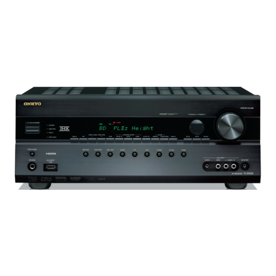 Onkyo TX-SR608 Quick Setup
