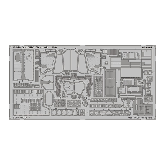 Eduard Su-25UB/UBK exterior 1/48 Manual