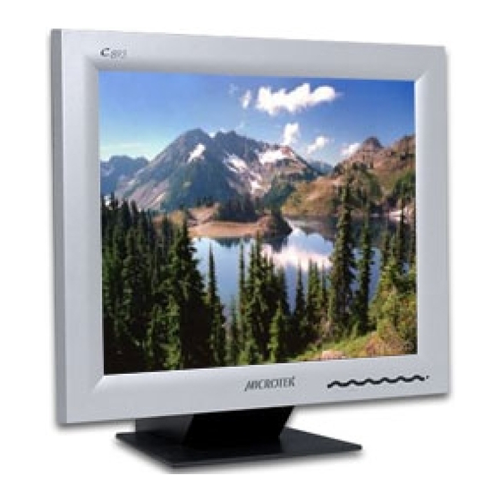 Microtek C893 LCD Monitor Manuals