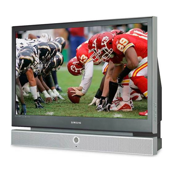 Samsung HLR4266WX - 42" Rear Projection TV Owner's Instructions Manual
