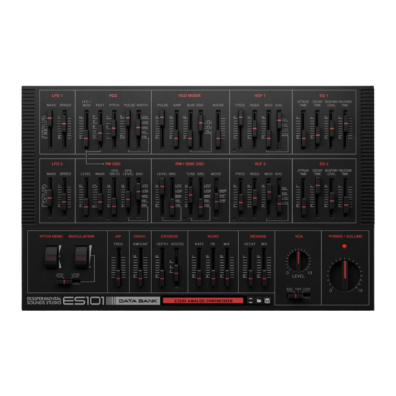 Ekssperimental Sounds ES101 Synthesizer Manuals