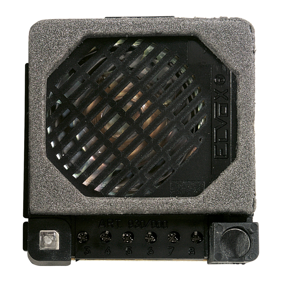 Vimar ELVOX 930A Quick Start Manual