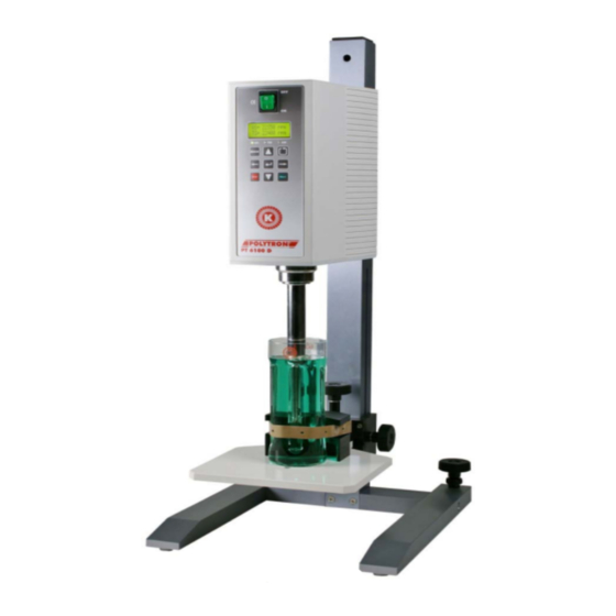 Kinematica POLYTRON PT 6100 D Operating Manual