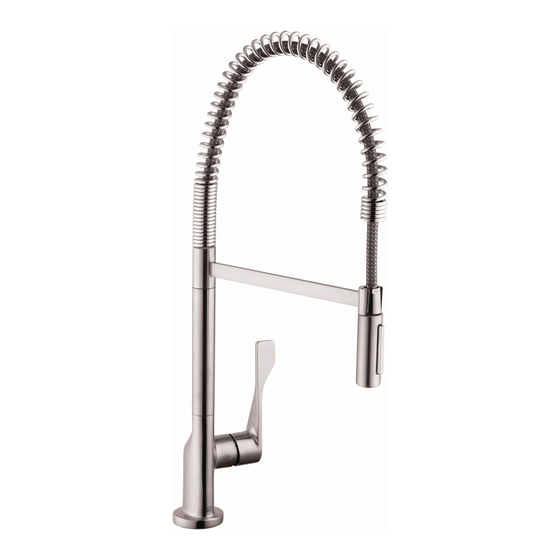 Axor Citterio 39840 1 Series Installation/User Instructions/Warranty
