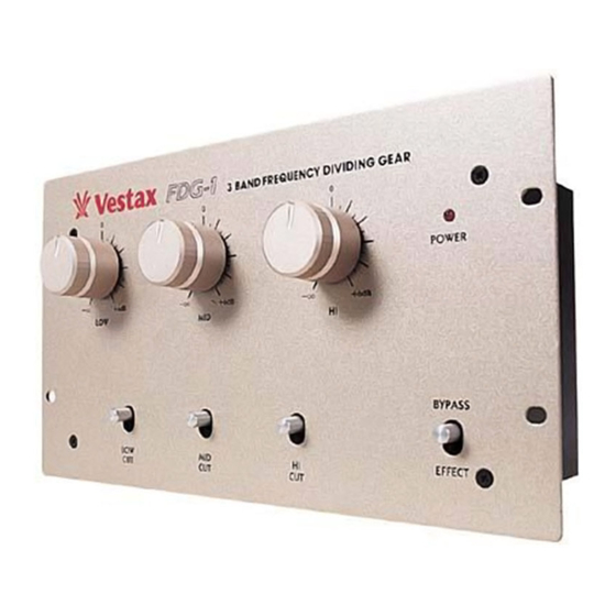 VESTAX FDG-1 OWNER'S MANUAL Pdf Download | ManualsLib