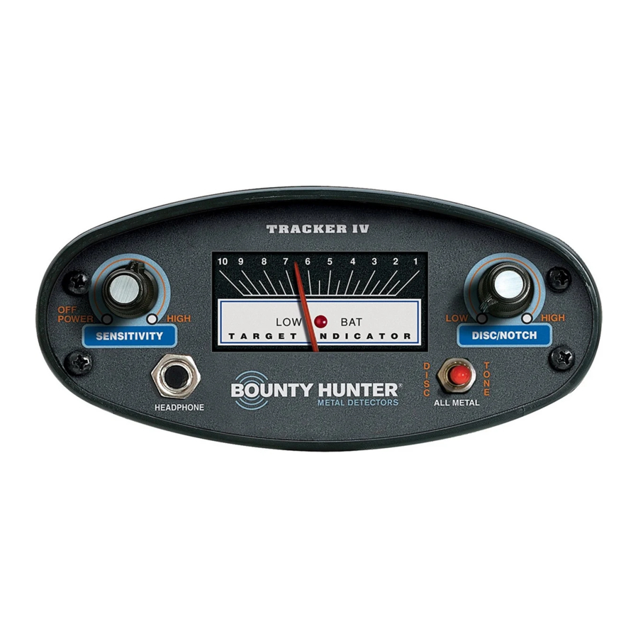 Bounty Hunter Tracker IV, TK4 - Metal Detector Manual