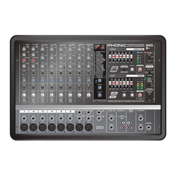 Phonic POWERPOD 885 PLUS User Manual
