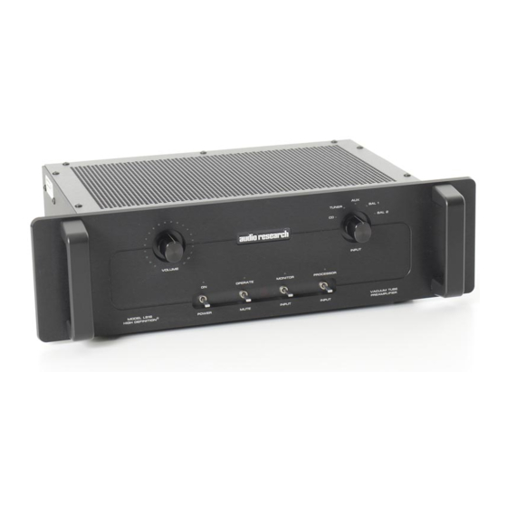 Audio Research LS15 Manual