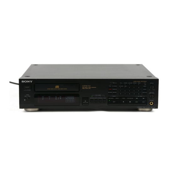 Sony CDP-X1 1 1ES Service Manual