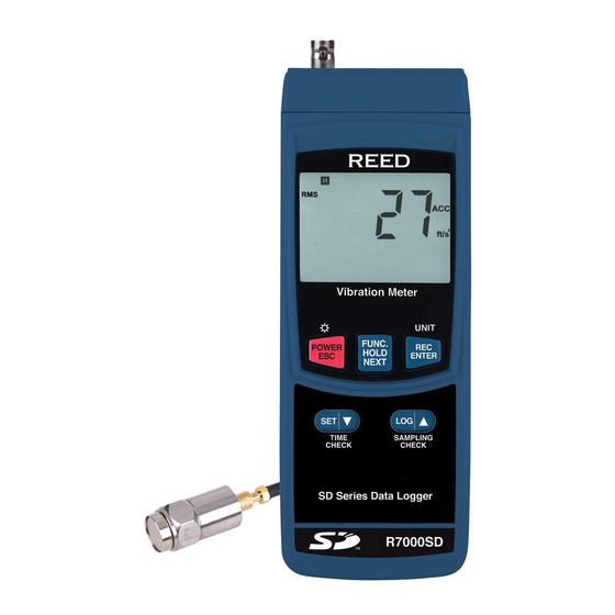 User Manuals: Reed Instruments R7000SD Vibration Meter