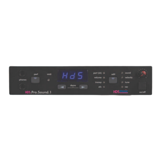 HDSmusic HDS Pro.Sound.1 Owner's Manual