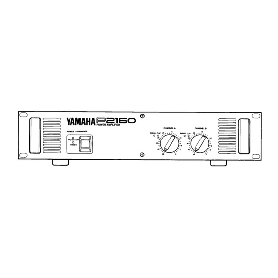 Yamaha P2160 Operation Manual