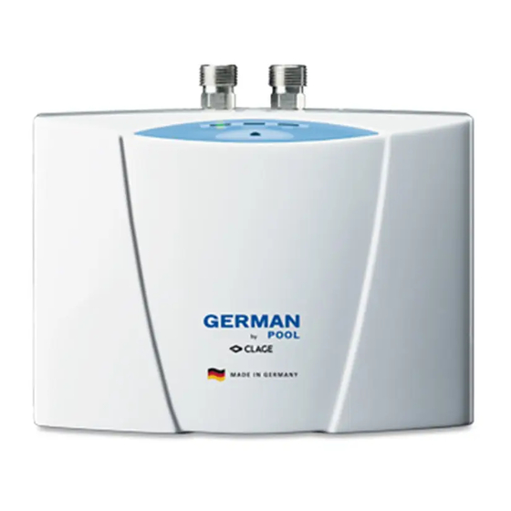 German pool GPI-M8 Electric Water Heater Manuals