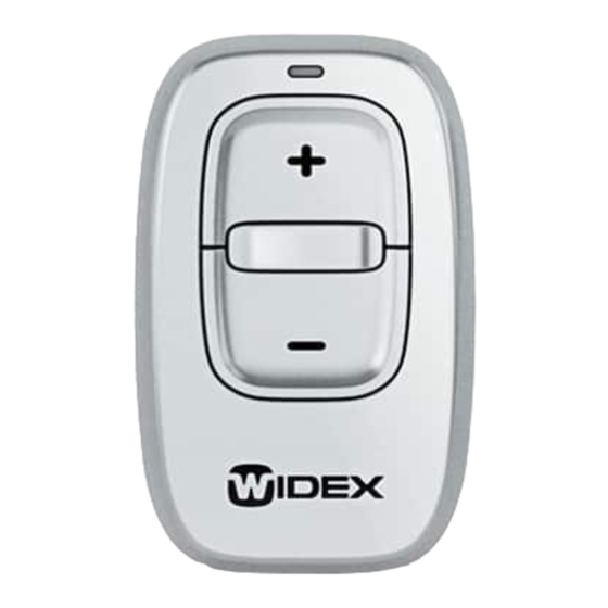 Widex DEX RC-DEX User Instructions