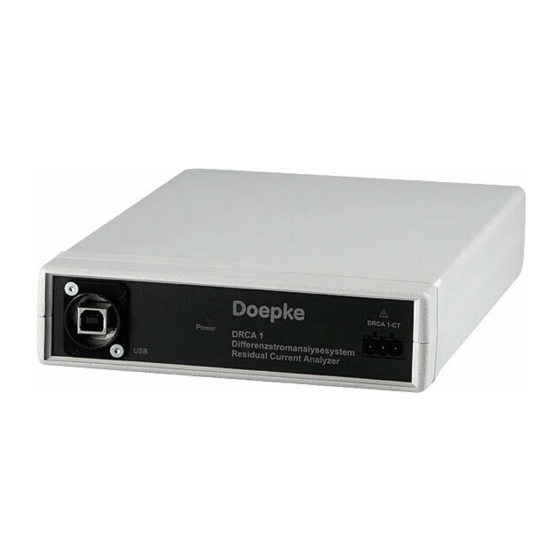 Doepke DRCA 1 Instructions For Use And Technical Information