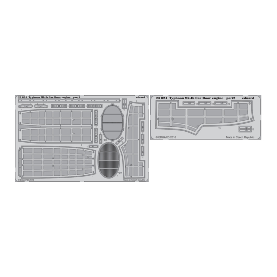 Eduard Typhoon Mk.Ib Car Door engine Manual