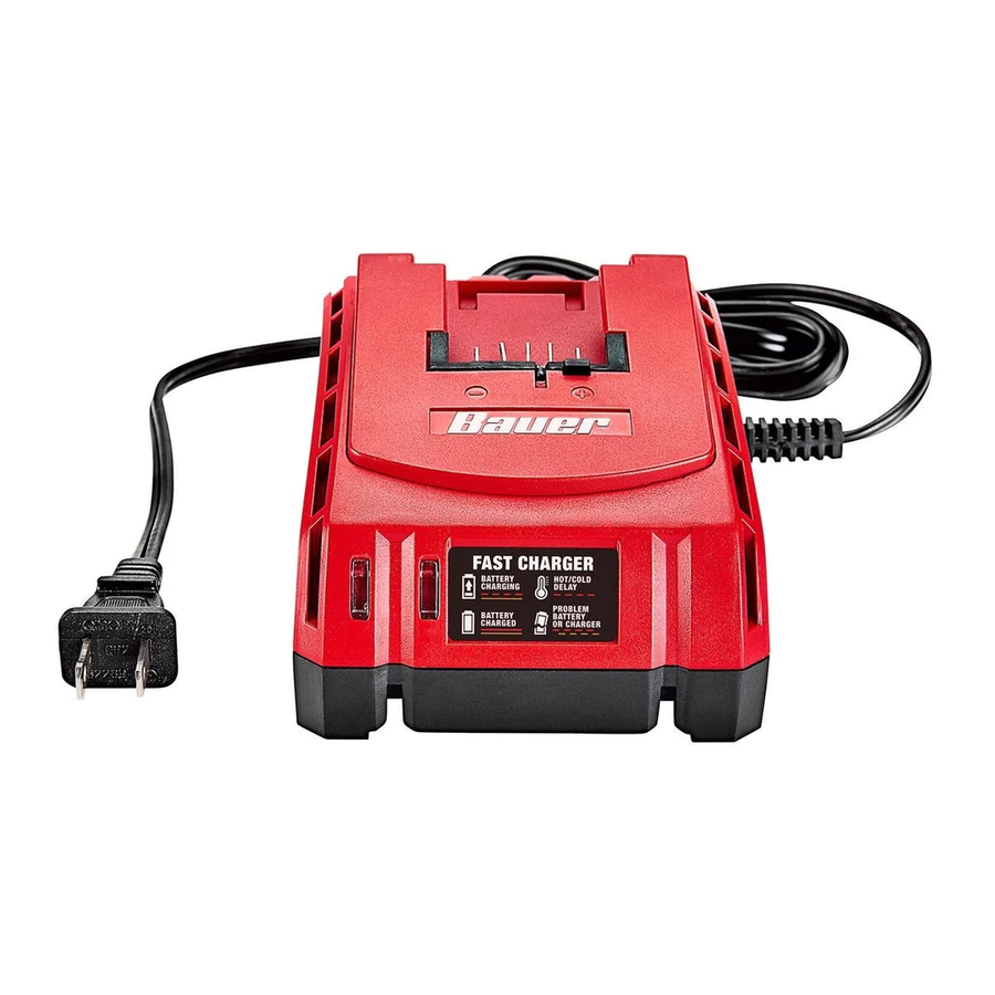 Bauer 1906C-B, 57006 - 3 Amp Rapid-Plus Battery Charger Manual