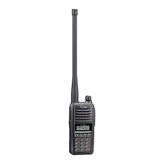 Icom A16 Quick Operation Manual