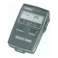Gossen MetraWatt Multi Pro Instruction Manual