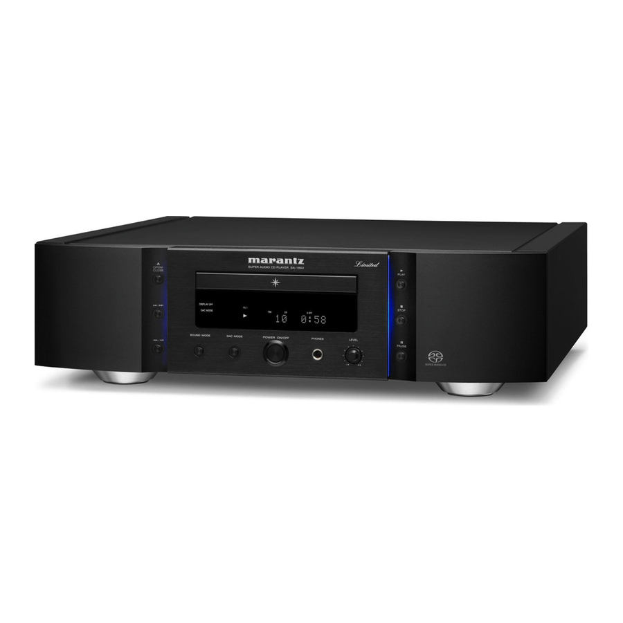 Marantz SA-15S2B Limited User Manual
