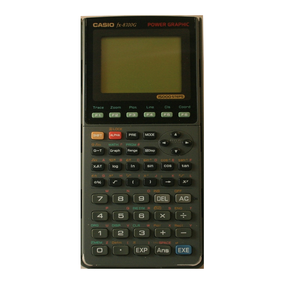 CASIO FX-8700G Manuals