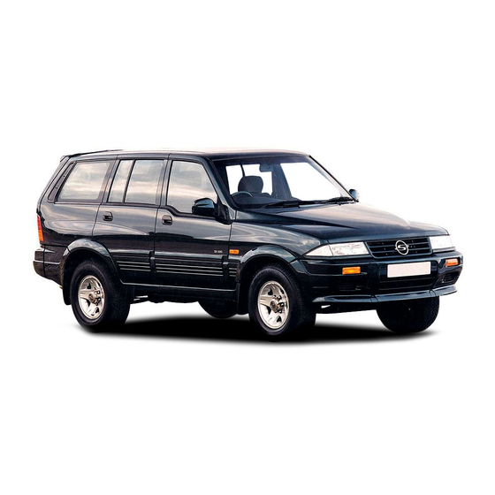 SSANGYONG 1999 Musso Manuals