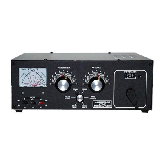 AMERITRON ATR-20 Instruction Manual