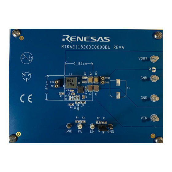 Renesas RTKA211820DE0000BU Manuals