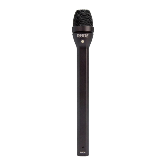 RODE Microphones Reporter Microphone Manuals