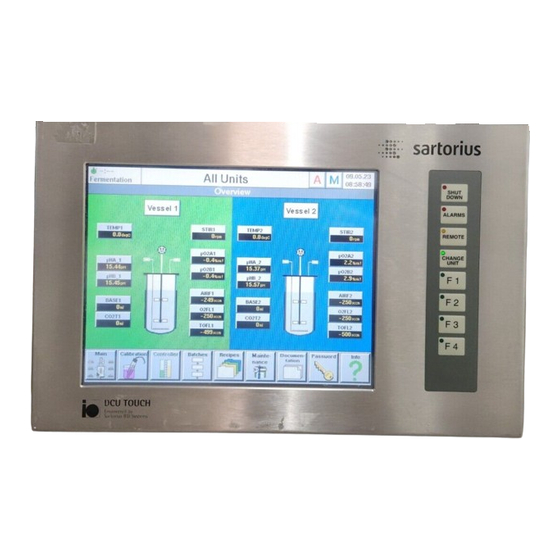 Sartorius DCU 3 Operator's Handbook Manual