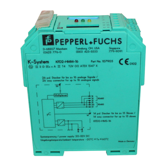 Pepperl+Fuchs KFD2-HMM-16 Manual