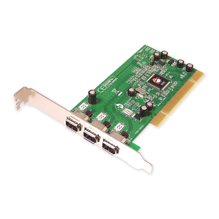 SIIG 1394 3-Port Host Adapter Quick Installation Manual