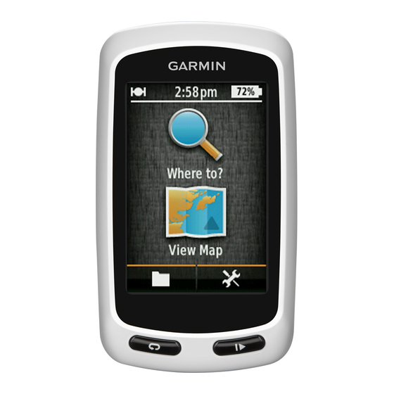 Garmin Edge Touring Manual