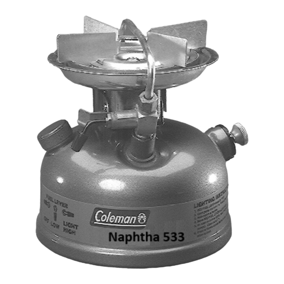 Coleman Naphtha 533 Series Manuals