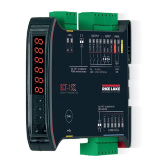 Rice Lake SCT-1SX-PROFINET Quick Start Manual