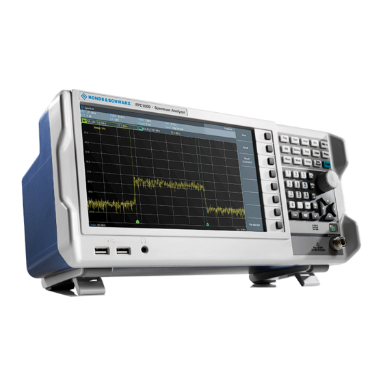 Rohde & Schwarz R&S FPC User Manual