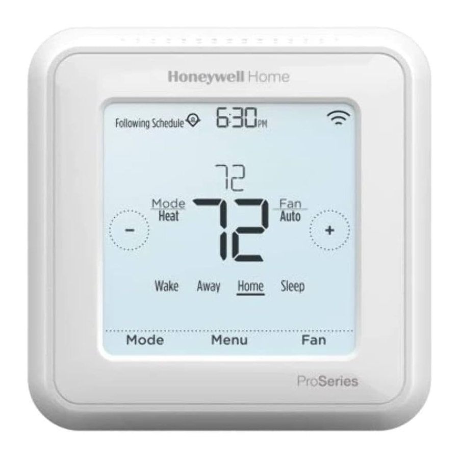 Honeywell Lyric T6 Pro Troubleshooting Manual | ManualsLib