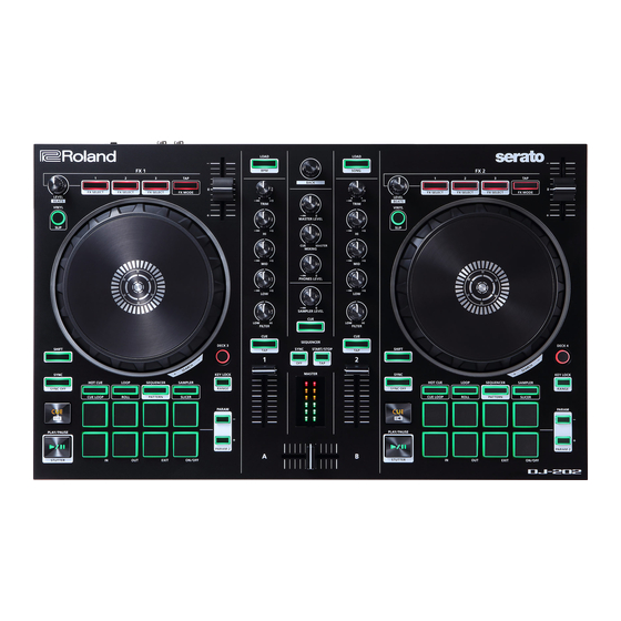 Roland DJ-202 Quick Start Manual