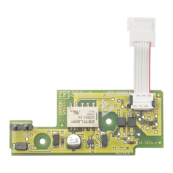 SSS Siedle ZPS 850-0 Product Information