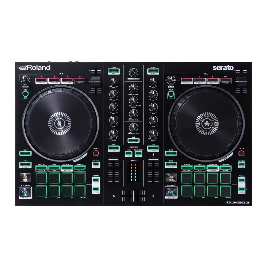 Roland DJ-202 - DJ Controller Manual