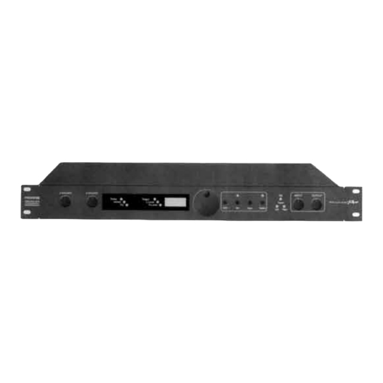 Wharfedale Pro PROVERB Effects Processor Manuals