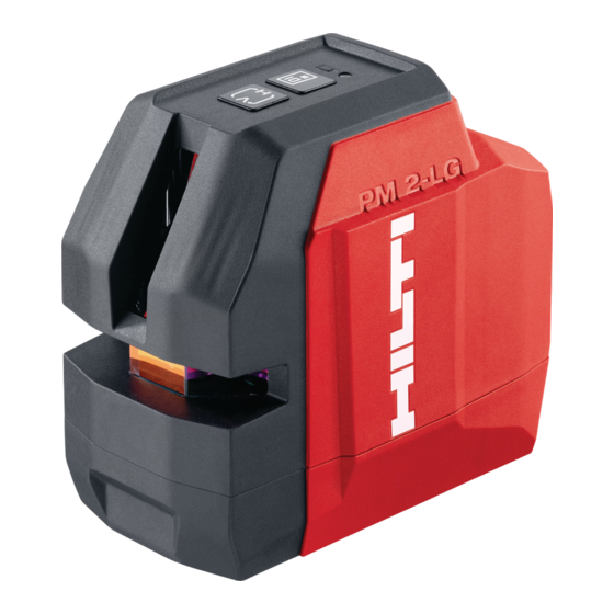 Hilti PM 2-LG Operating Instructions Manual
