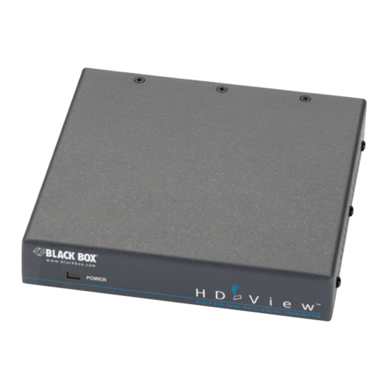 User Manuals: Black Box HDV-HDMI-TZ HDMI Transmitter