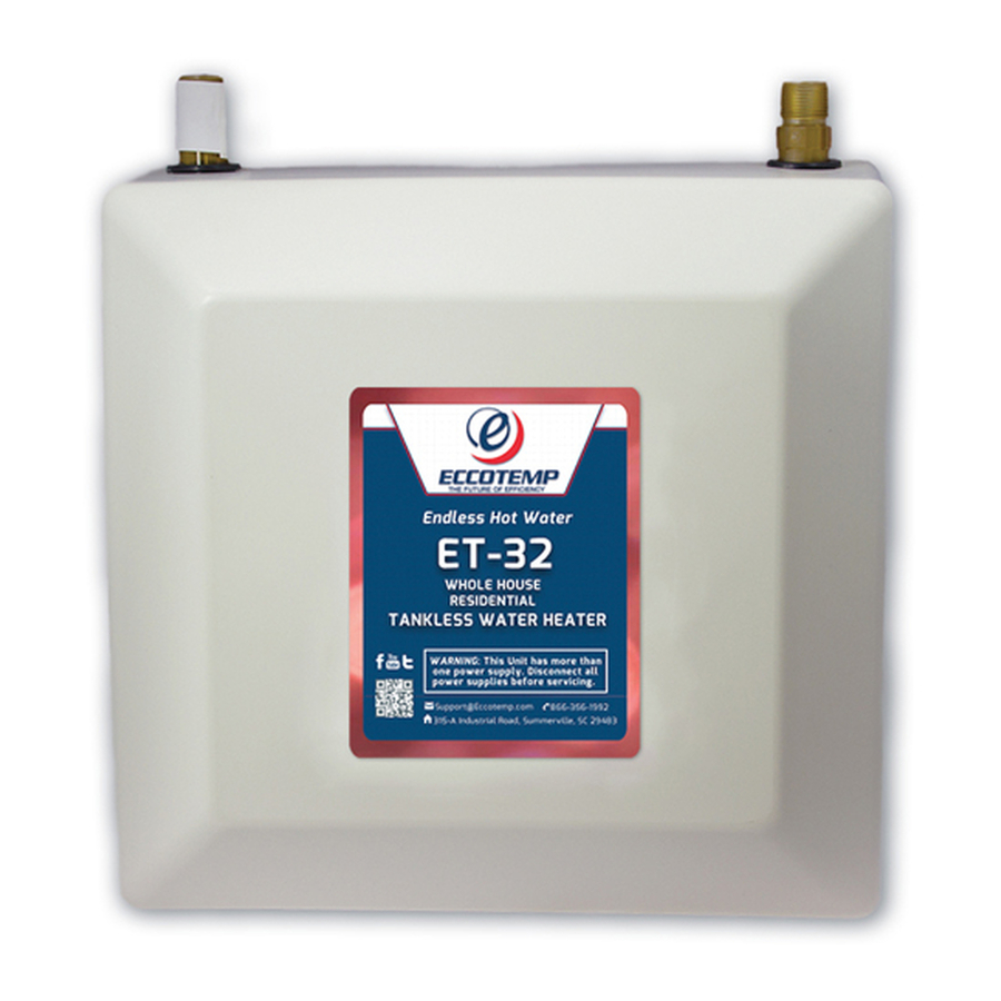Eccotemp ET-32 Installation And Operating Instructions Manual